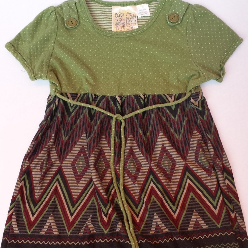 Fresh Brewed Girl olive green/multi top